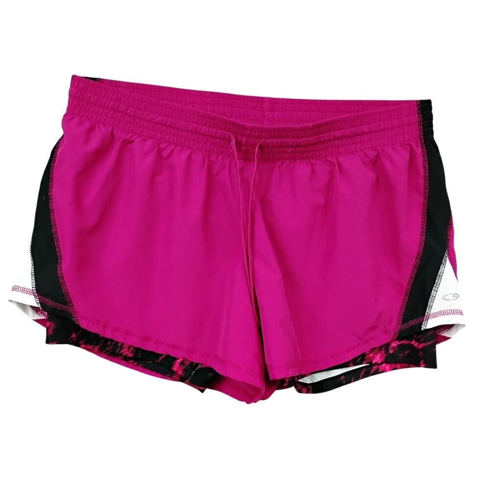 Champion Duo Dry Running Shorts Size XL Hot Pink Attached Biker Shorts